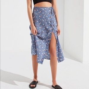 Urban Outfitters Frankie Button-Down Midi Skirt